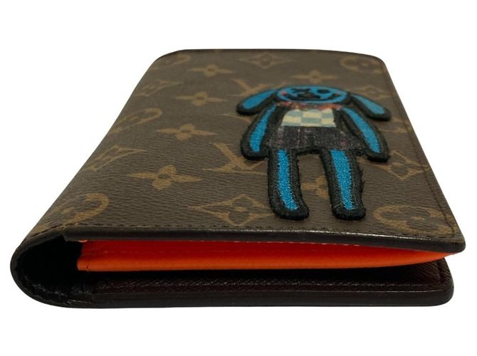 Cartera Larga Brazza Louis Vuitton Castaño Azul Naranja - vista 4