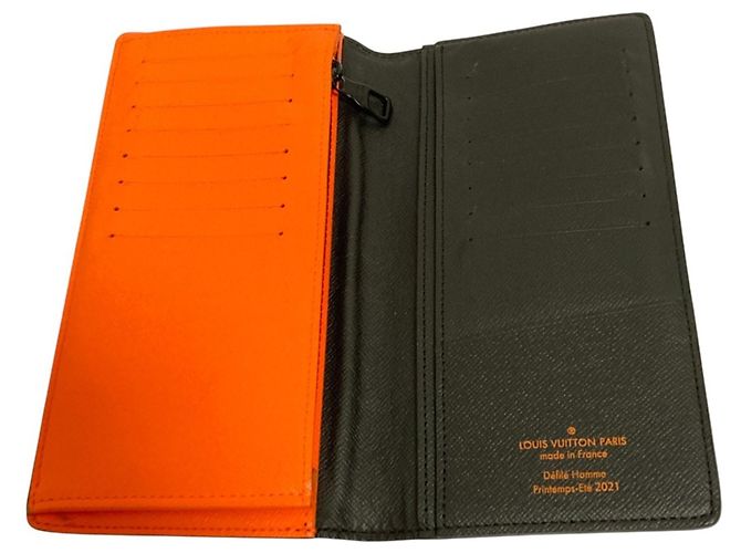 Cartera Larga Brazza Louis Vuitton Castaño Azul Naranja - vista 6
