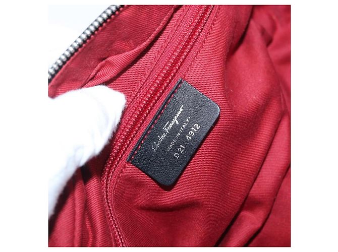 Salvatore Ferragamo Gancini Canvas Nero - vista 6