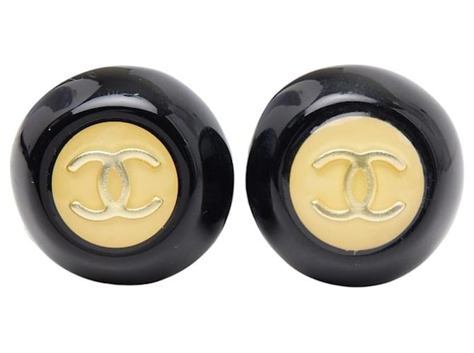 Orecchini vintage Coco Mark di CHANEL Nero D'oro - vista 2