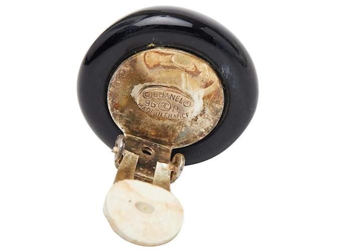 Orecchini vintage Coco Mark di CHANEL Nero D'oro - vista 4