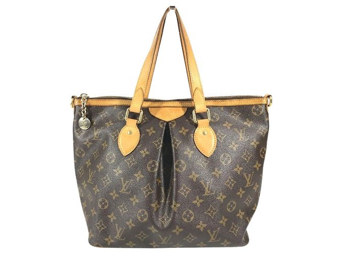 Borsa Louis Vuitton Monogram Palermo PM Marrone - vista 3