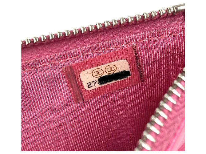 Cartera larga de cuero rosa Chanel - vista 11