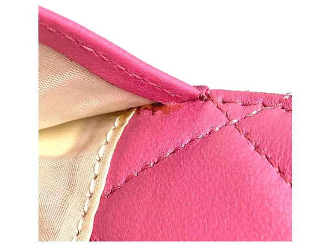 Cartera larga de cuero rosa Chanel - vista 14