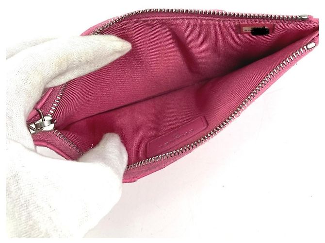 Cartera larga de cuero rosa Chanel - vista 9