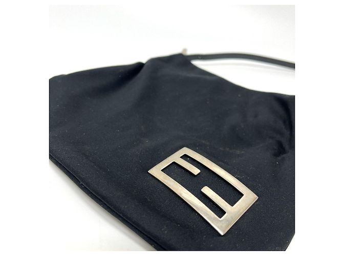 Borsa in satin nero Fendi - vista 7