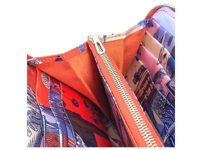 Hermès HERMES Azap Long Cartera de Seda Naranja - vista 13
