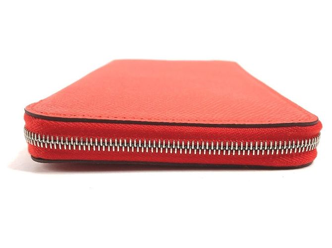 Hermès HERMES Azap Long Cartera de Seda Naranja - vista 4