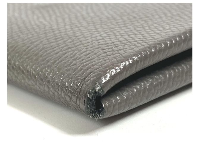 Hermès HERMES Cartera Bifold Calvi Duo en Gris Castaño - vista 7