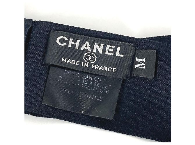 Fascia per capelli in seta CHANEL Nero - vista 10