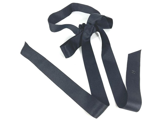Fascia per capelli in seta CHANEL Nero - vista 3