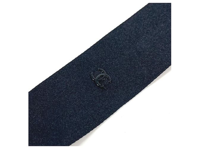 Fascia per capelli in seta CHANEL Nero - vista 8