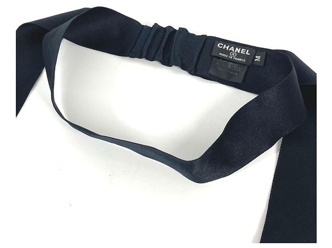 Fascia per capelli in seta CHANEL Nero - vista 9