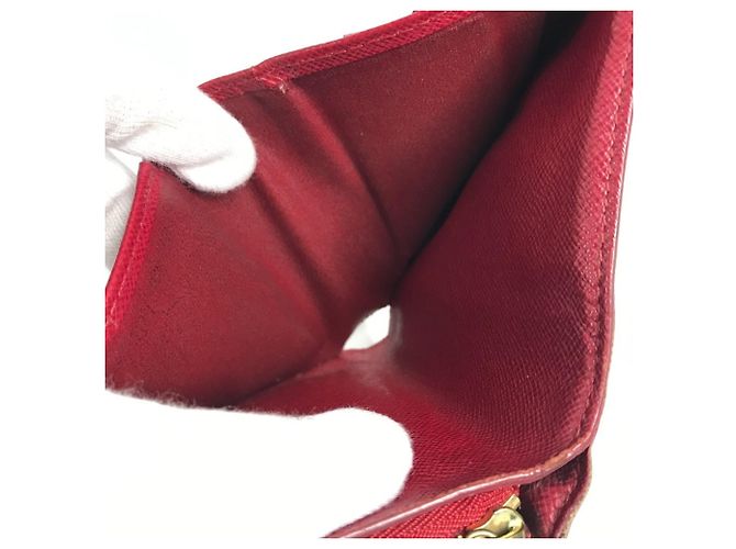 Billetera compacta con cremallera Monogram Cherry Louis Vuitton Castaño Roja - vista 10
