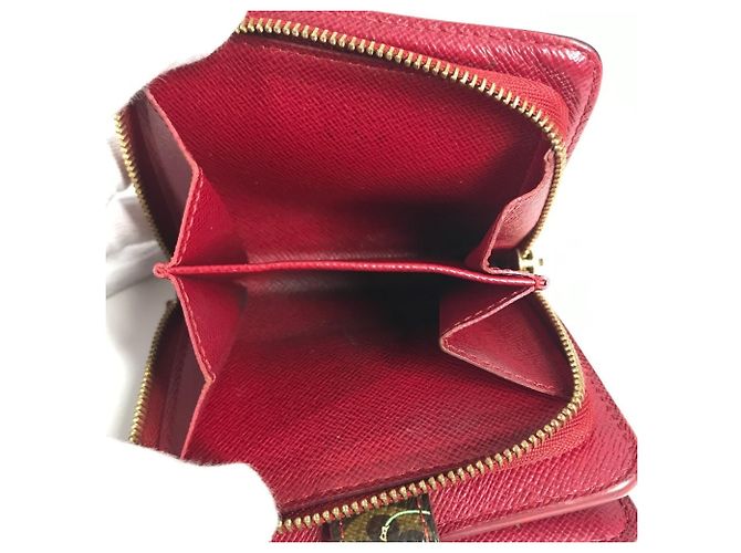 Billetera compacta con cremallera Monogram Cherry Louis Vuitton Castaño Roja - vista 12