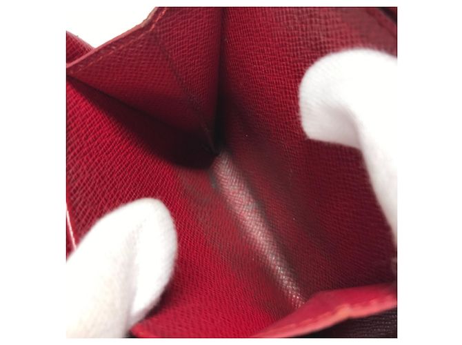 Billetera compacta con cremallera Monogram Cherry Louis Vuitton Castaño Roja - vista 13