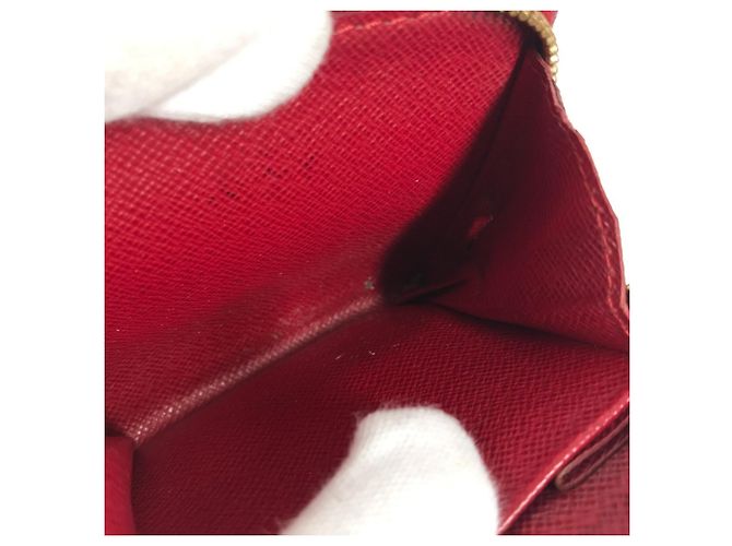 Billetera compacta con cremallera Monogram Cherry Louis Vuitton Castaño Roja - vista 14