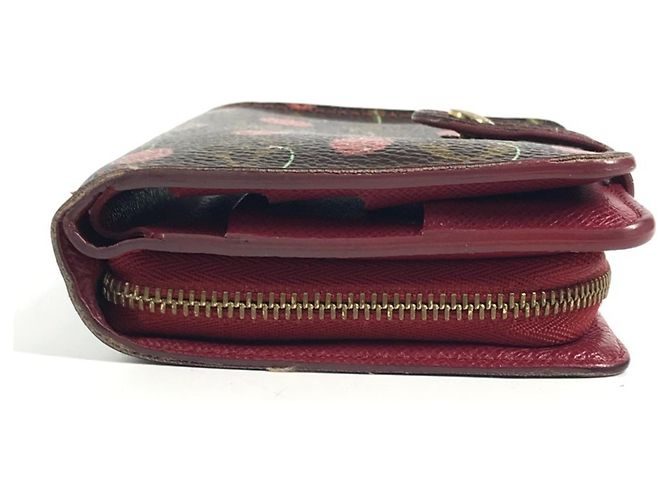 Billetera compacta con cremallera Monogram Cherry Louis Vuitton Castaño Roja - vista 3