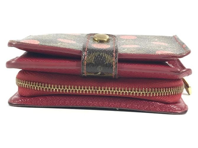 Billetera compacta con cremallera Monogram Cherry Louis Vuitton Castaño Roja - vista 5