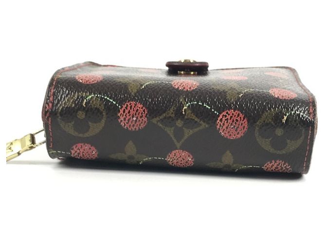 Billetera compacta con cremallera Monogram Cherry Louis Vuitton Castaño Roja - vista 6