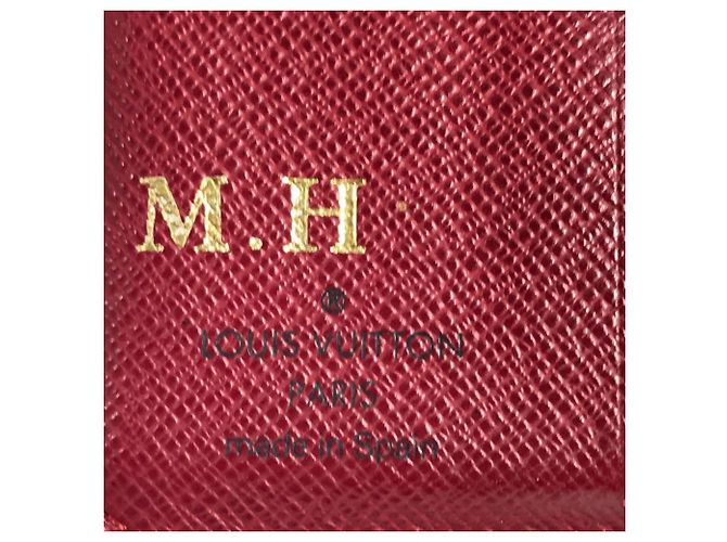 Billetera compacta con cremallera Monogram Cherry Louis Vuitton Castaño Roja - vista 9