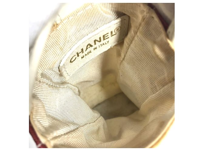 Chanel Weiße Leinen Tragetasche - vista 18