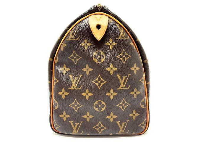 Borsa Speedy 30 in tela Monogram Louis Vuitton Marrone - vista 3