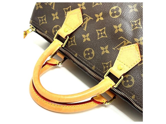 Borsa Speedy 30 in tela Monogram Louis Vuitton Marrone - vista 9