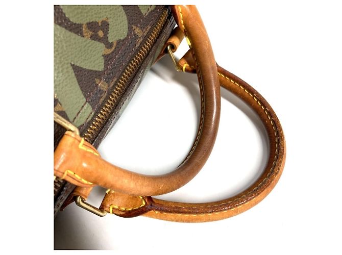 Louis Vuitton Monogram Graffiti Speedy 30 Tote Bag Braun Khaki - Ansicht 12