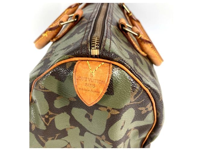 Louis Vuitton Monogram Graffiti Speedy 30 Tote Bag Braun Khaki - Ansicht 5