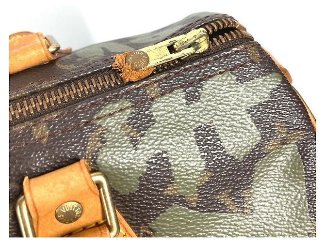 Louis Vuitton Monogram Graffiti Speedy 30 Tote Bag Braun Khaki - Ansicht 8