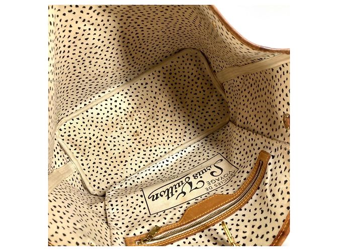 Louis Vuitton Monogram Pumpkin Dot Neverfull MM Tasche Braun Weiß - Ansicht 13