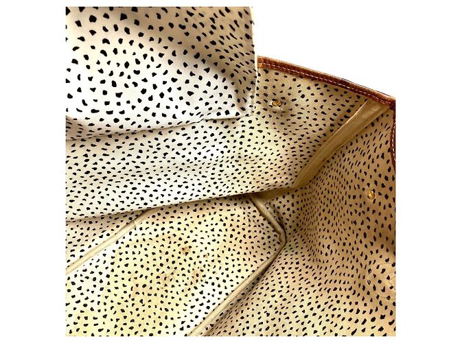 Louis Vuitton Monogram Pumpkin Dot Neverfull MM Tasche Braun Weiß - Ansicht 18