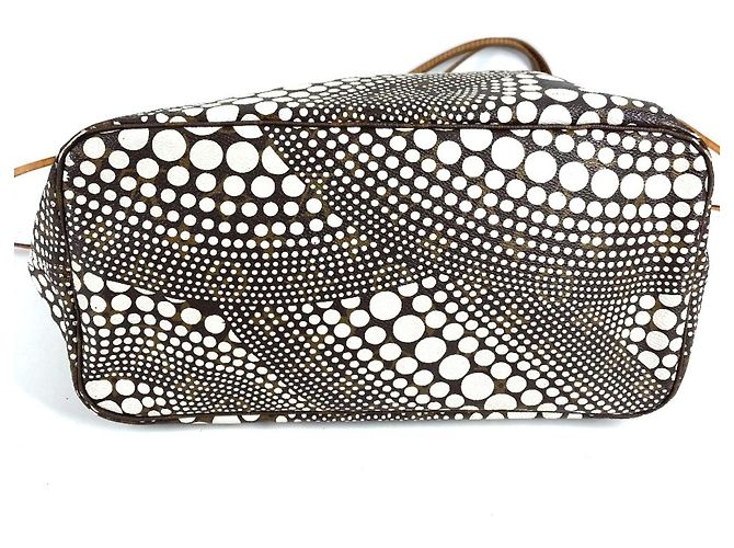 Louis Vuitton Monogram Pumpkin Dot Neverfull MM Tasche Braun Weiß - Ansicht 4