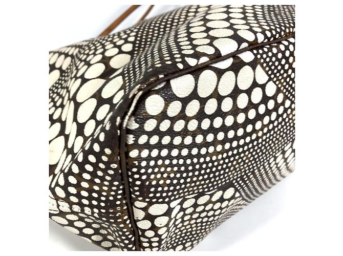 Louis Vuitton Monogram Pumpkin Dot Neverfull MM Tasche Braun Weiß - Ansicht 7
