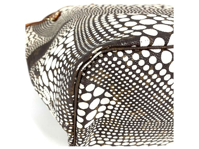Louis Vuitton Monogram Pumpkin Dot Neverfull MM Tasche Braun Weiß - Ansicht 8