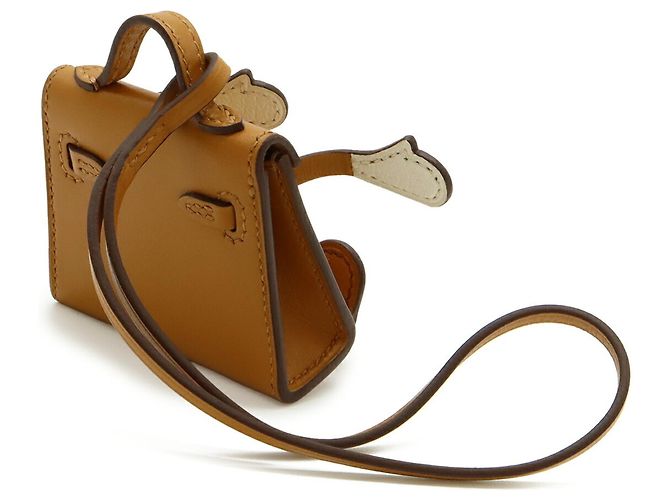 Hermès HERMES Kelly Doll Bijoux de Sac Portachiavi Marrone Arancione - vista 3