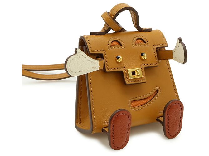 Hermès HERMES Kelly Doll Bijoux de Sac Portachiavi Marrone Arancione - vista 4