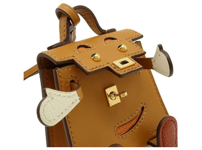 Hermès HERMES Kelly Doll Bijoux de Sac Portachiavi Marrone Arancione - vista 5