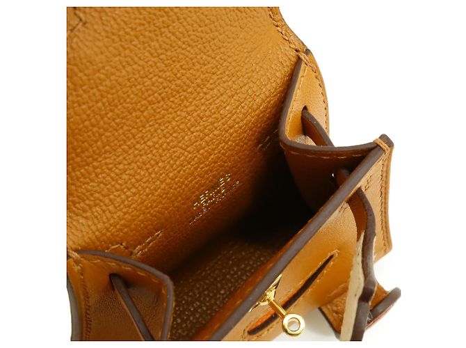 Hermès HERMES Kelly Doll Bijoux de Sac Portachiavi Marrone Arancione - vista 6