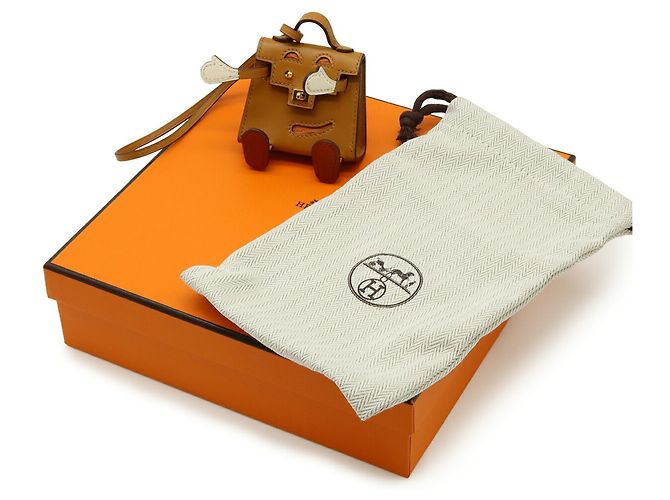Hermès HERMES Kelly Doll Bijoux de Sac Portachiavi Marrone Arancione - vista 8