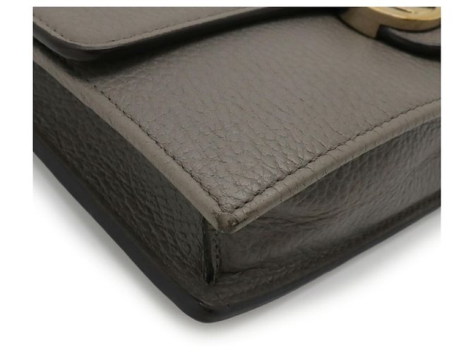 GUCCI Portafoglio a Spalla con Catena Interlocking G Marrone - vista 4