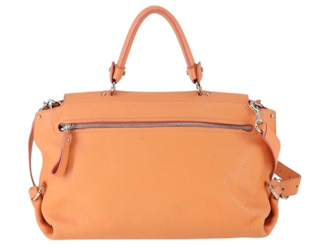 Borsa Sofia in pelle granulata grande Salvatore Ferragamo Arancione - vista 2