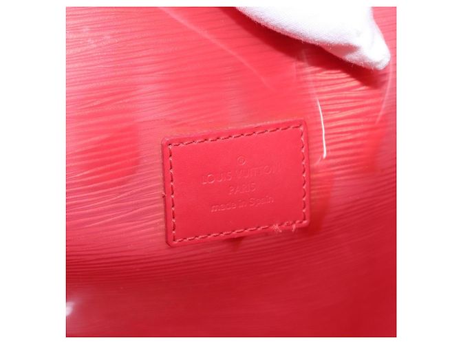 Louis Vuitton Plage Lagoon Bay Vinyl Epi Leather GM Rosso - vista 6