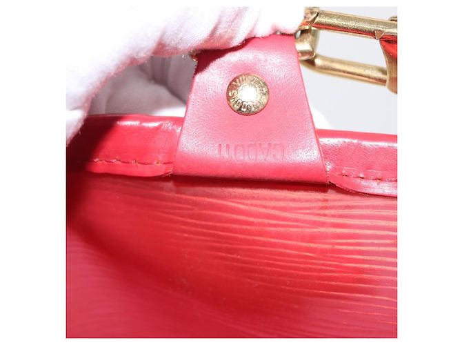 Louis Vuitton Plage Lagoon Bay Vinyl Epi Leather GM Rosso - vista 7