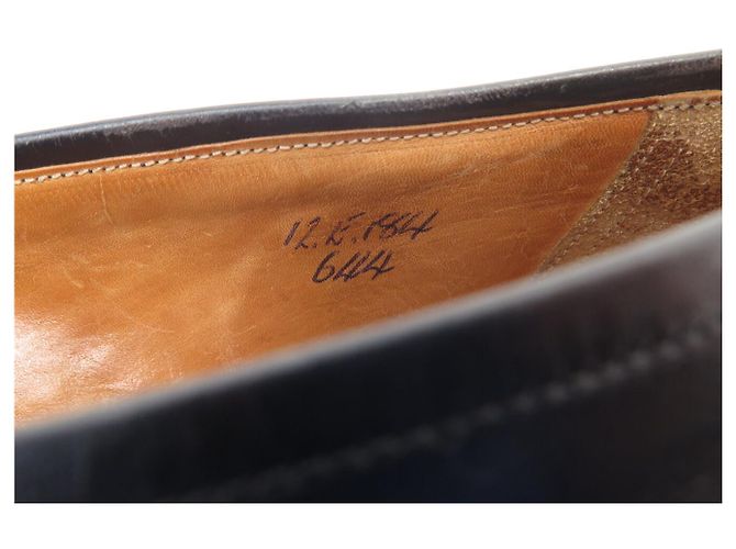 JM Weston SCARPE EDWARD GREEN MONTPELLIER 12E 46 MOCASSINI IN PELLE NERA Nero - vista 10