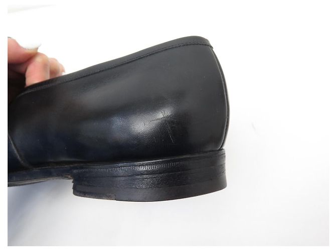 JM Weston SCARPE EDWARD GREEN MONTPELLIER 12E 46 MOCASSINI IN PELLE NERA Nero - vista 11