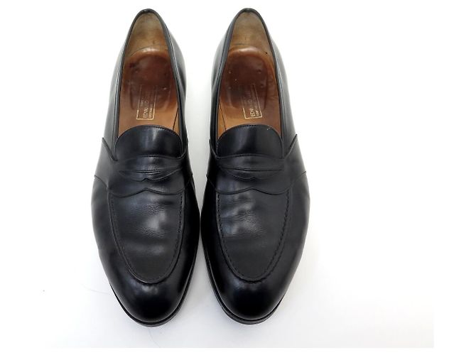 JM Weston SCARPE EDWARD GREEN MONTPELLIER 12E 46 MOCASSINI IN PELLE NERA Nero - vista 8