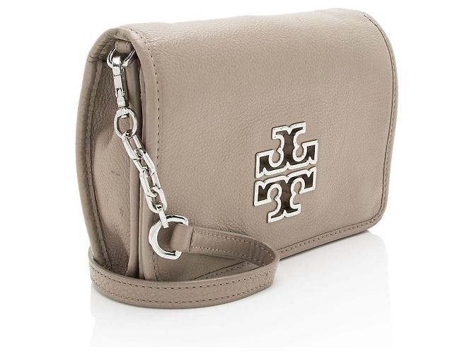 Borsa a tracolla in pelle Britten Combo di Tory Burch Grigio - vista 2