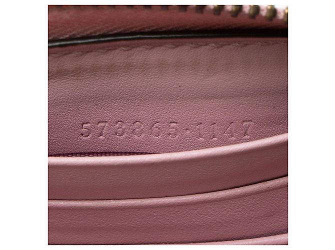 Gucci GG Supreme Strawberry Zip Around Wallet Marrone Beige - vista 4
